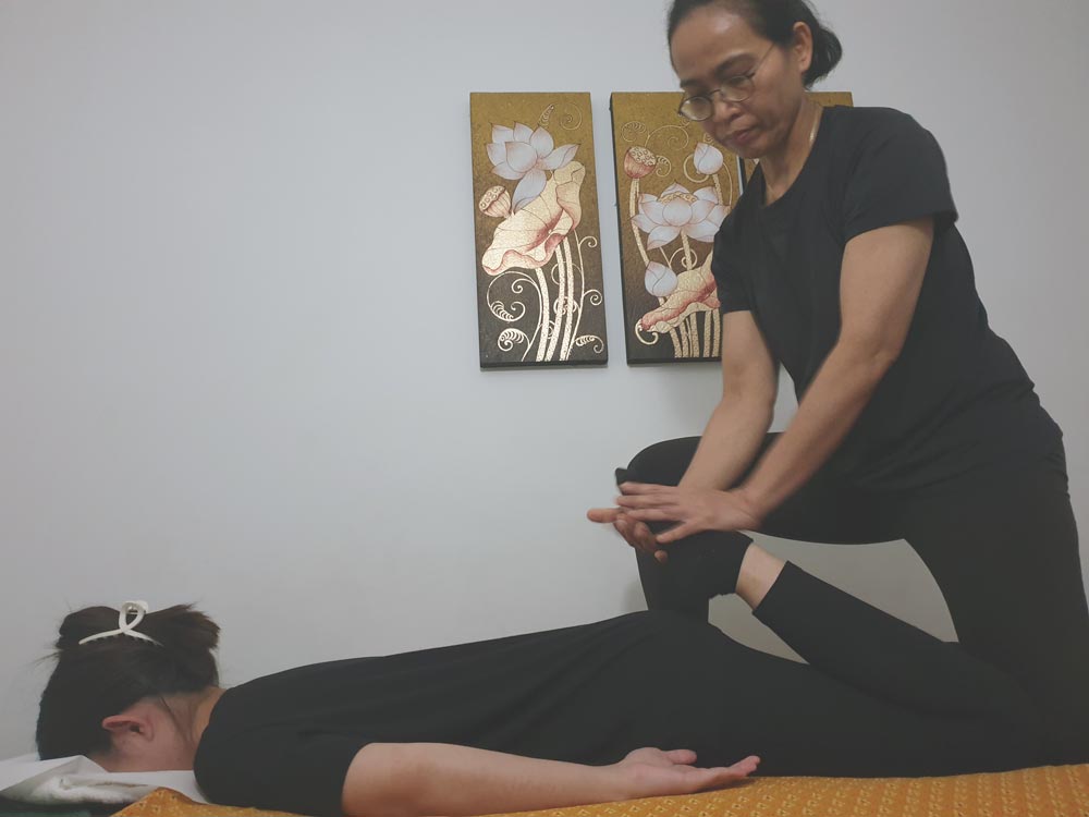 Rooted in ancient Indian traditions, our Traditional Thai Massage combines deep tissue pressure, muscle and joint stretching, and yoga-style poses for a full-body experience.